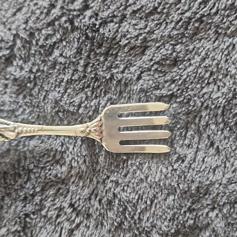 Sterling silver fork brooch - Picture 3 of 7